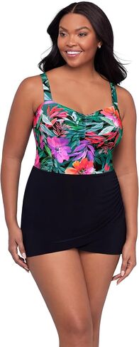 Trimshaper Women's Tummy Control Laura Swimdress with Sweetheart Neckline and Molded Cups in Saudi Arabia