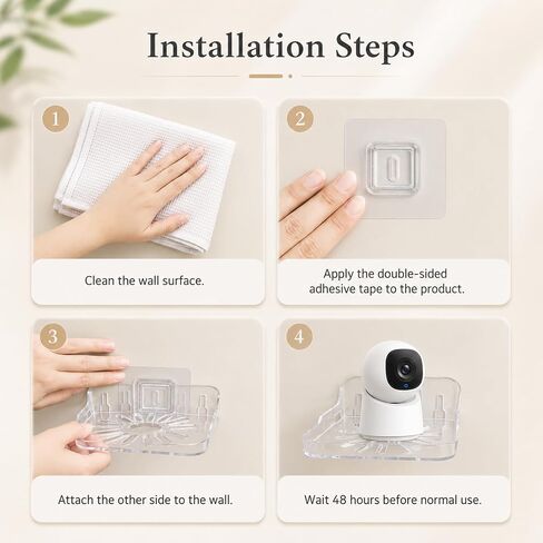 3Pcs Wall Mount Floating Shelves, Wall Mount Camera Shelf, Clear Mini Flexible Shelf, Adhesive Display shelves, Small Wall-Shelf with Screws and Adhesive Backing for Bedroom, Bathroom (4.3x4.3Inch) in Kuwait