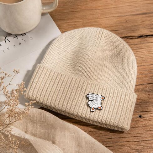 Funny Goose Meme Pin - Sarcastic Animal Pins Brooch for backpack, jackets, Hats with "I Will Cause Problems On Purpose". Dark Humor Brooches Gift for Friends in Saudi Arabia