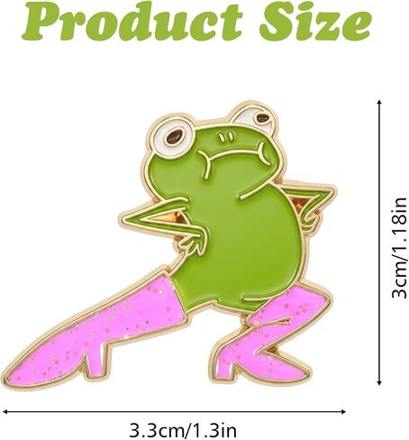 Mabor Funny Enamel Pins, Cute Frog Pin, Novelty Pink Boots Cartoon Frog Animal Brooch Pins, Cool Cartoon Lapel Pin for Bags Backpacks Badges Hats Jackets Clothes Decoration in Kuwait