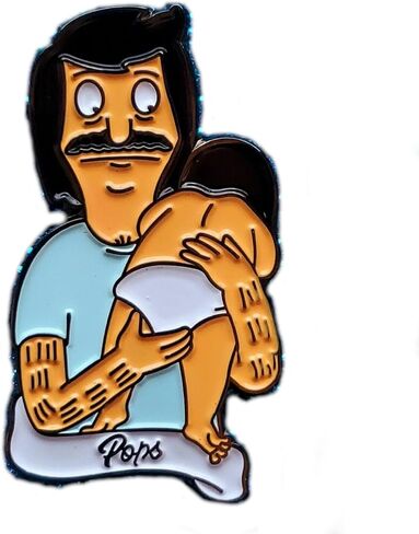 Bob Belcher Baby Gene Diapers Pops Burp Bob's Burgers Cartoon Comedy TV Show 1.4" Enamel Pin Badge in Kuwait