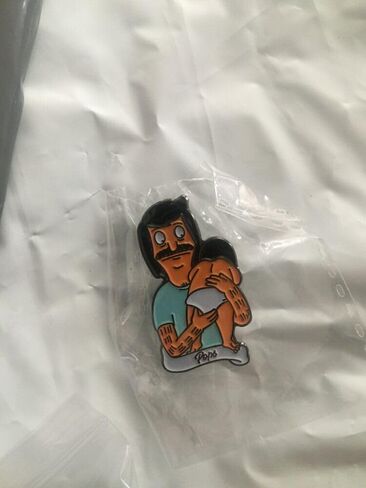 Bob Belcher Baby Gene Diapers Pops Burp Bob's Burgers Cartoon Comedy TV Show 1.4" Enamel Pin Badge in Kuwait