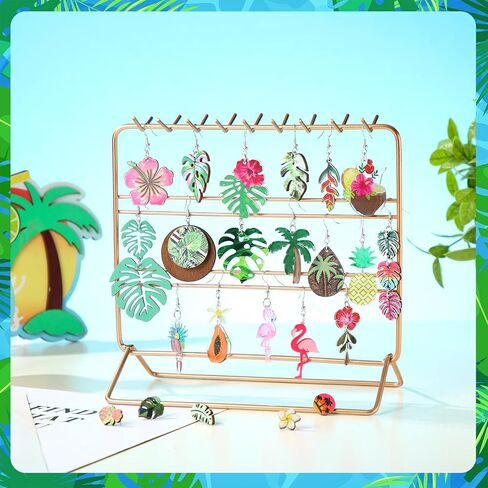 Nosiny Tropical Summer Earrings Bulk for Women Vacation Hawaiian Dangle Earrings Green Palm Leaf Coconut Green Plant Pineapple Flamingo Jewelry Gifts for Nature Lover in Kuwait