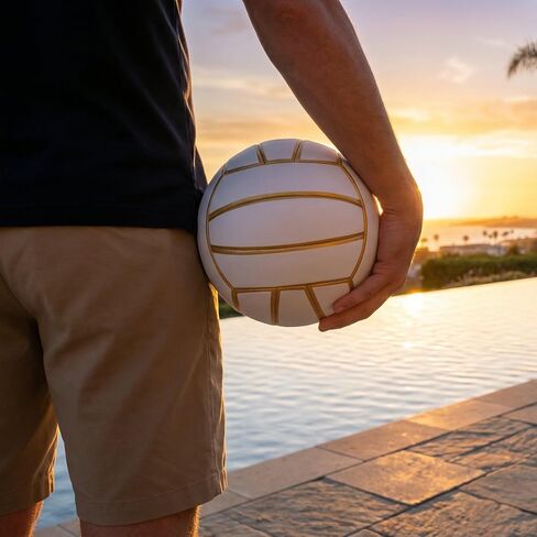 Golden White Volleyball, Soft Touch,Volley lite for Outdoor Indoor Beach Game,Official Size 5,Gift for Boy Girl Man and Woman in Saudi Arabia