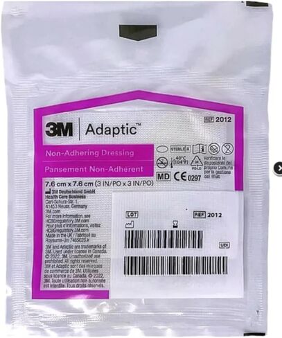 3M Adaptic Non-Adhering Dressing, 7.6 cm x 7.6 cm, Box of 50 in Saudi Arabia