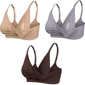 3 Pack Pumping Nursing Bras for Women, Breastfeeding Soft Bra for Pregnancy, Seamless Maternity Bra with Support. in Saudi Arabia