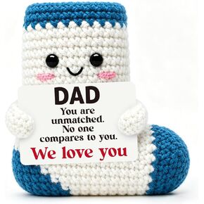 Belatelove Funny Fathers Day Dad Gifts from Daughter Son, Handmade Crochet Sock Gift for Dad Father's Day Birthday Gift for Daddy Father Papa New Bonus Step Dads Desk Decor in Saudi Arabia