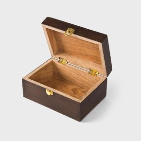 Mela Artisans 9" x 7" x 4.5" Acacia Wood Box with Lid and Latch – Urban Walnut Finish – Handcrafted Keepsake Box – Large Storage Organizer for Jewelry & Home Décor Accents in Saudi Arabia