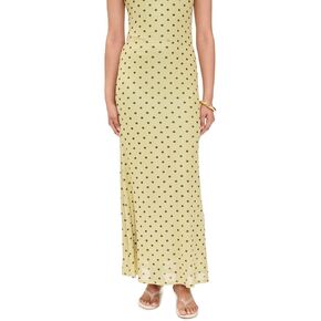 Another Girl Women's Polka Dot Mesh Maxi Skirt in Saudi Arabia