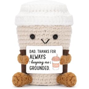 "Thanks for Keeping Me Grounded" Coffee Bean Ornament - Meaningful Father's Day Keepsake for Office Desk & Home Decor - Unique Handcrafted Gift for Coffee Lovers, Dad, Men - Desktop Display Accents in Saudi Arabia