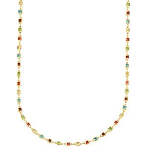 Rainbow Cube Choker Necklace for Women-Crystal Beads Chain Necklace Gold Plated Fashion Waterproof Non Tarnish Boho Jewelry For Birthday Valuntine's Day Mother's Day Christamas Thanksgiving Gifts in Saudi Arabia