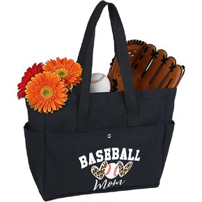 Baseball Mom Tote Bags,XL Baseball Mom Essentials Gifts Bag for Baseball Game Day, Baseball Mom Canvas Shoulder Bag in Saudi Arabia