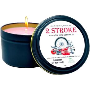 2 Stroke Engine Dirt Bike Race Fuel Aroma Soy Candle | Unique Hand Poured Gift | Motocross | Man Cave | 8 oz in Saudi Arabia
