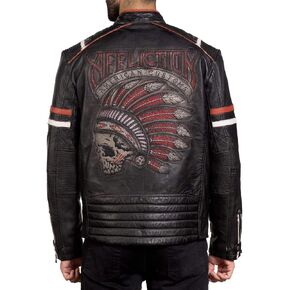Affliction Men's Leather Jacket Limited American Customs Dakota in Saudi Arabia