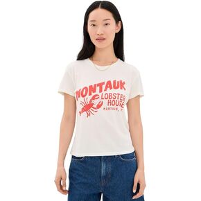 Original Retro Brand Women's Montauk Lobster House Fitted Tee in Kuwait