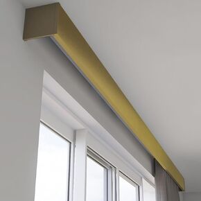 3-in-1 CurtainTrack System with Valance - Metal Ceiling/Wall Mount Blackout Decorative Panels for Living Room & Bedroom Window Treatments - Elegant Home Décor Solution in Kuwait