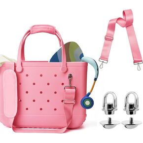 Widened Shoulder Strap - Accessories for Bogg Bag - Comfortable Crossbody Replacement Strap with Rust-Proof Metal Connectors, Non-Slip Strap Wrap for Rubber Beach Tote,Cream(Bag Not Included) in Saudi Arabia