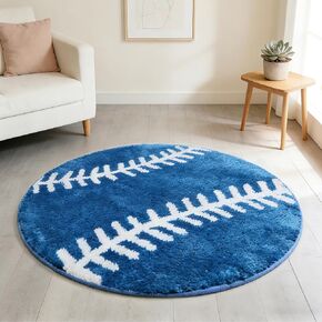 31.5 Inch Round Soccer Rug for Boys Room Decor Sports Carpet with Non-Slip TPR Backing Soft Washable Area Rug for Bedroom Living Room Playroom Man Cave Soccer Gifts for Sports Lovers Fans in Saudi Arabia