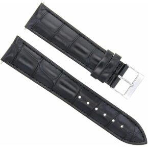 Ewatchparts 18mm Leather Watch Band Strap Compatible With Rolex Cellini Watch Black in Saudi Arabia