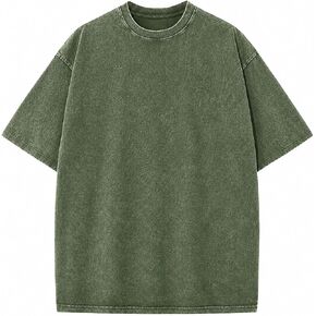 Men's Big and Tall T-Shirts, 100% Cotton Vintage Washed Oversized Loose Fit Crewneck Short Sleeve Solid Color Basic Tees in Saudi Arabia