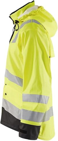 BLAKLADER Men's 4312 Hi-vis Windproof Waterproof Ventilated Rain Jacket with Welded Seams & Removable Adjustable Hood in Saudi Arabia