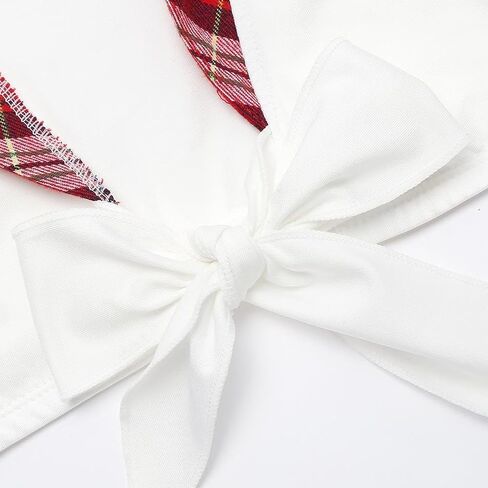 Women's Sexy Schoolgirl Lingerie Set Cosplay Outfit with Tie-Front Crop Top & Plaid Mini Skirt, Plus Size Roleplay Costume in Saudi Arabia