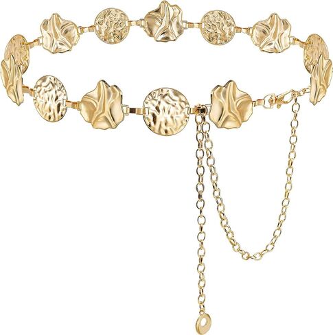 Women's Metal Waist Chain Adjustable Chain Belt for Jeans Dress in Saudi Arabia