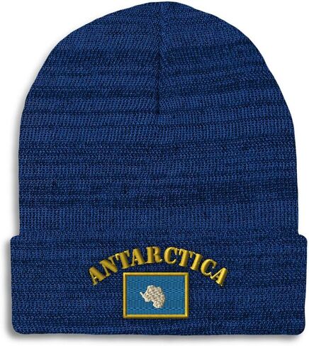 Speedy Pros Beanies for Men Antarctica Flag South Pole Skull Cap Winter Hats Women Acrylic One Size in Kuwait