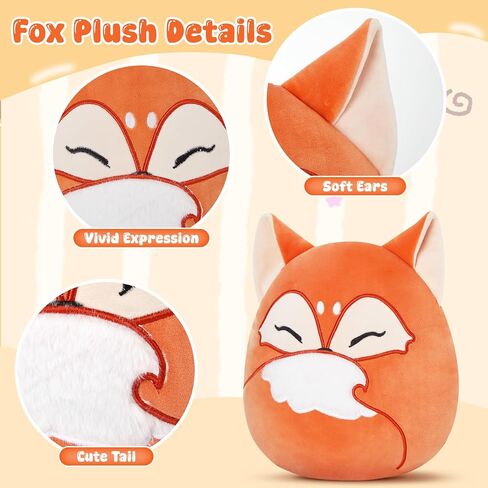 Glow Guards 8in Red Fox Plush Cute Fox Stuffed Animal Fox Plushies Pillow Soft Plushie Toy Birthday Gift for Kids Boys Girls in Saudi Arabia