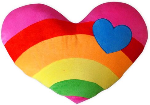 17.7"X13.8"Heart Pillow Stuffed Rainbow Heart Shaped Throw Pillow Plush Toy Gifts in Saudi Arabia