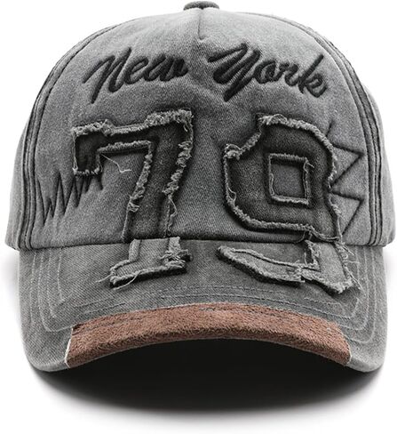 New York Hat 79 Patch Color-Block Baseball Cap Vintage Sun Hat in Kuwait