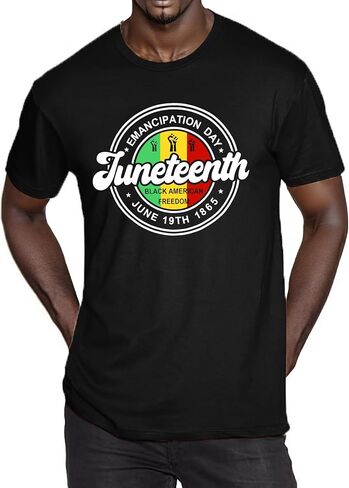 ELDPS Juneteenth Shirts for Men: Since 1865 Juneteenth T-Shirt African American Freedom Tops June 19th Short Sleeve Tees in Saudi Arabia