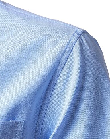 LucMatton Men's Lightweight Oxford Short Sleeve Shirt | Button Down Collar, Business Casual, Breathable, Back Pleat, Slim Fit Dress Shirt, Chest Pocket, Daily Wear, Formal, Office in Saudi Arabia