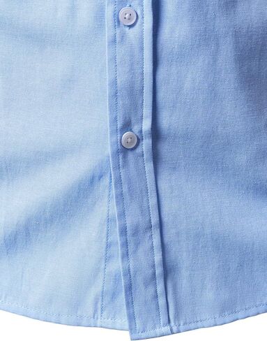 LucMatton Men's Lightweight Oxford Short Sleeve Shirt | Button Down Collar, Business Casual, Breathable, Back Pleat, Slim Fit Dress Shirt, Chest Pocket, Daily Wear, Formal, Office in Saudi Arabia