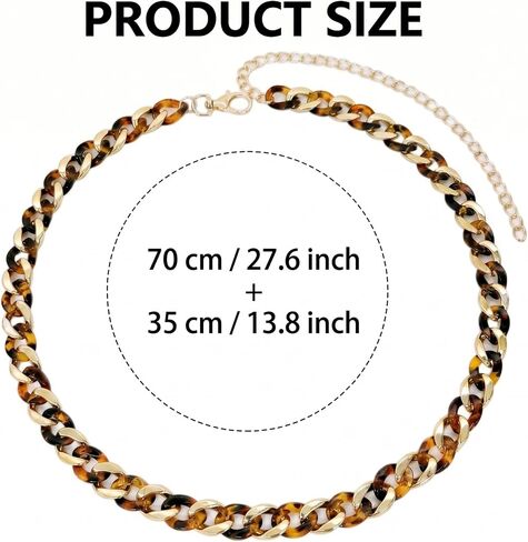 Brown Leopard Waist Chain, Bohemia Tortoiseshell Acrylic Link Chain Belts for Women Music Festival Beach Party in Saudi Arabia