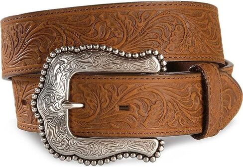 Tony Lama Women's Layla Leather Belt Brown 34 in Kuwait