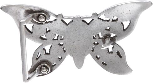 Women's Casual Jean Belt with Perforated Turquoise Stone Butterfly Belt Buckle in Kuwait