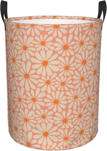 Pink Bow Large Laundry Basket,Collapsible Laundry Hamper With Handle Aesthetic Preppy Bowknot Coquette Room Decor,Round Waterproof Dirty Clothes Hamper Toy Organizer for Home Bedroom Bathroom Decor in Kuwait