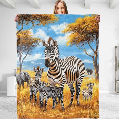 Playful Monkey Blanket,Decorative Throw with Adorable Jungle Animal Design,Lightweight Flannel Blankets for Bedroom Living Room Office,Ideal Gifts for Kids Boys Girls 50"x60" in Saudi Arabia