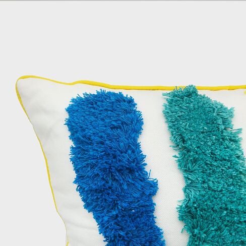 LIGICKY Rainbow Pillow Covers Cute Colorful Pillows Boho Tufted Throw Pillows Accent Rectangle Pillow Home Decorative Cushion Case for Girls Room Decor Kids Playroom Bed Sofa Couch 12x20 Inch in Kuwait