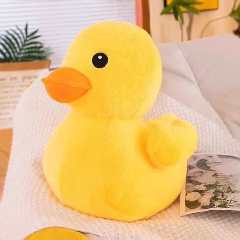 بطة محشوة الحيوان أفخم لعبة بطة عملاقة محشوة وسادة فخمة ضخمة ضخمة لطيف محشوة الحيوانات Plushies لعبة الدهون عناق وسادة Plushie هدية عيد ميلاد للأطفال الفتيات الأولاد ديكور غرفة، 16.9 بوصة in Kuwait