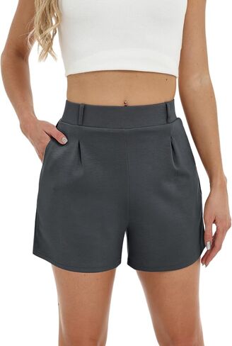 Women's High Waist Stretchy Lounge Shorts with Pockets Casual Summer Shorts in Saudi Arabia