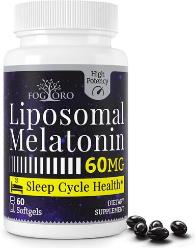 Fogoro Melatonin 60mg-Fall Asleep Faster, Stay Asleep Longer,High Dose, 60 Count(pack of 2) in Kuwait