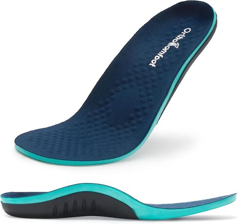 OrthoComfoot Insoles for Flat Feet Men&Women : Arch Support Inserts for Plantar Fasciitis Relief, 240 lb Heavy Duty Comfortable Orthotic Insole for Standing All-Day, Size 9 Men/11 Women in Kuwait