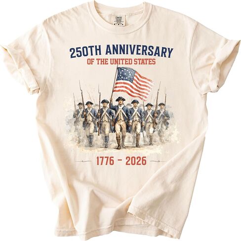 USA 250th Anniversary Shirt - Revolutionary War Soldiers – 4th of July Shirt - 1776–2026 USA Semiquincentennial Tee in Saudi Arabia