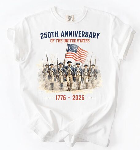 USA 250th Anniversary Shirt - Revolutionary War Soldiers – 4th of July Shirt - 1776–2026 USA Semiquincentennial Tee in Saudi Arabia