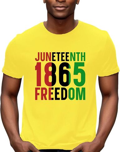 Juneteenth Shirts Men Juneteenth 1865 Freedom T-Shirt African American Black Pride Tee Tops in Saudi Arabia