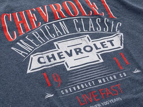 تي شيرت شيفروليه الرجالي - تي شيرت برسومات كلاسيكية من Chevy American مرخص رسميًا - قميص بأكمام قصيرة بتصميم كلاسيكي in Kuwait