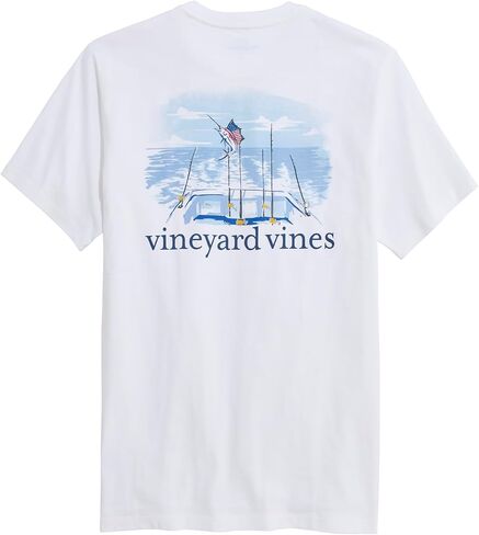 Vineyard Vines Men's USA Marlin Fishing Short-Sleeve Pocket Tee in Saudi Arabia