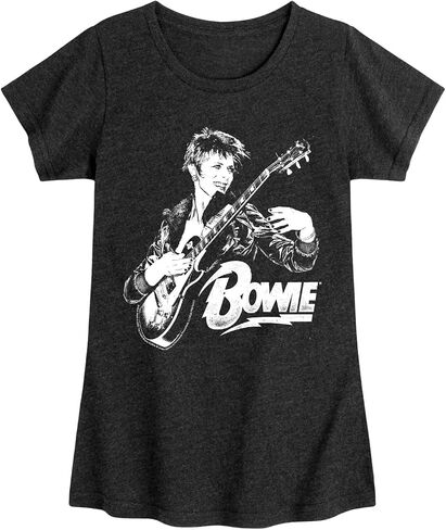 ملابس HYBRID - تي شيرت برسومات بأكمام قصيرة من David Bowie - Bowie Punk - للفتيات الصغيرات والشباب in Kuwait